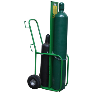 Saf-T-Cart 339-820-8 8-9 1/2 Dia 800 Series Carts with 8 Semi-Pneumatic & Wheels Holds 2 Cylinders 